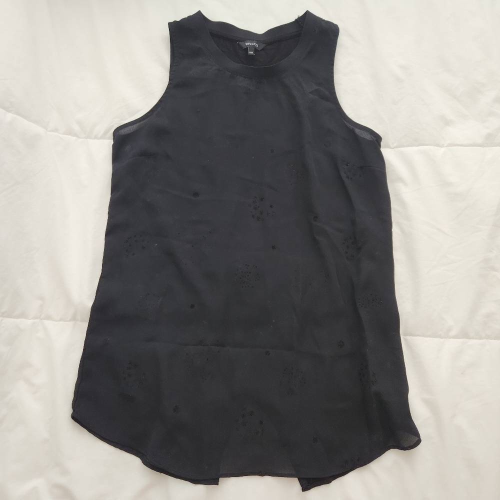 RW&CO Black Sleeveless Blouse Size M